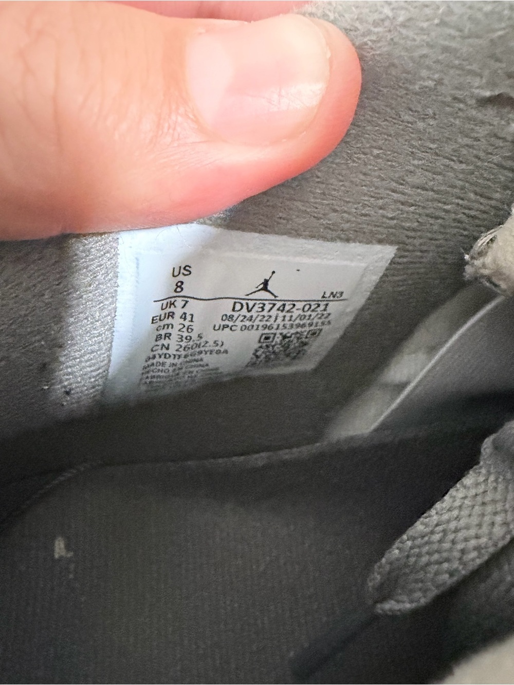 Jordan retro 4 grey - Picture 5 of 9